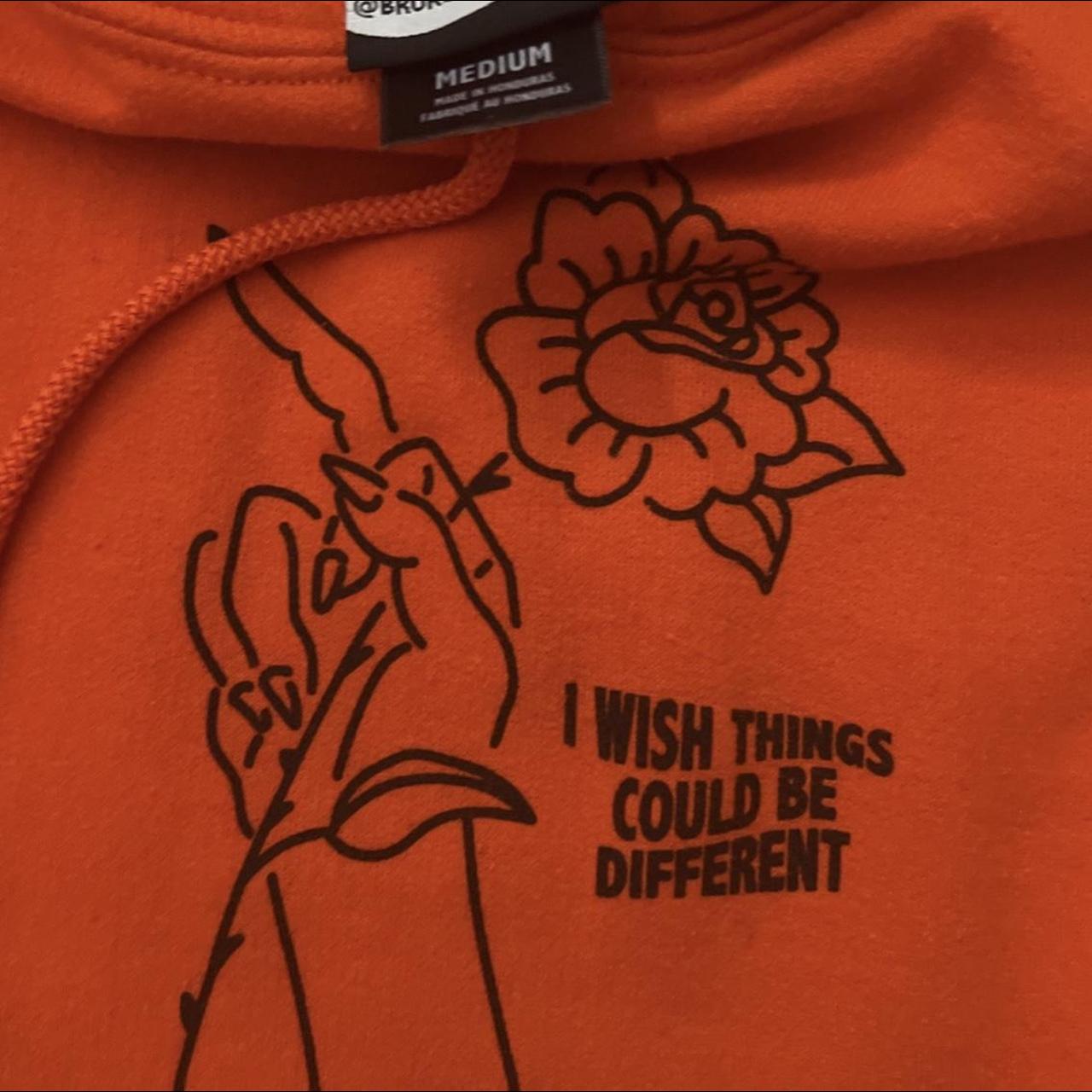 Fashion broke hoodie orange