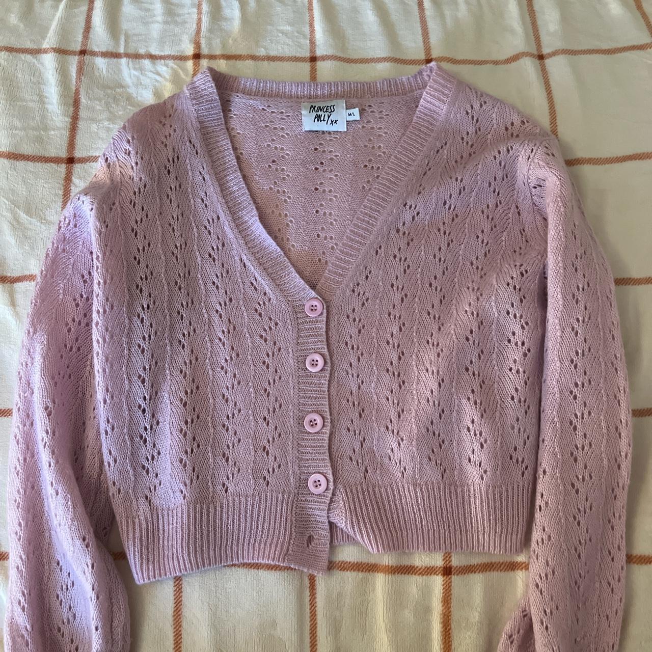 Pink Princess polly cardigan Size M/L No flaws, no... Depop