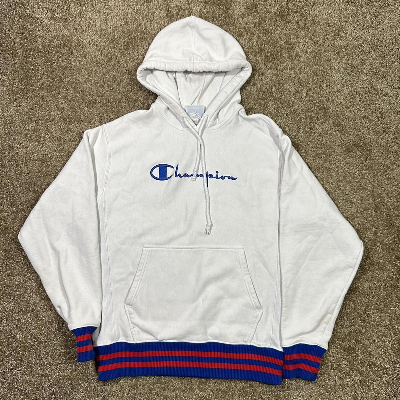 Champion reverse weave hoodie sweatshirt white on sale