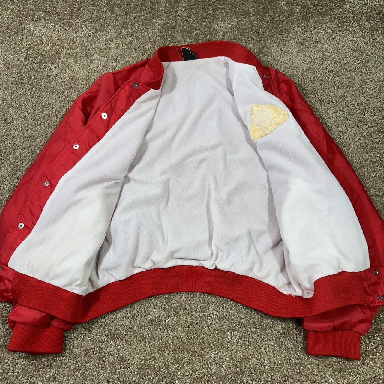 Preloved Men's Bomber Jacket - Red - L – VINTAGE … - image 4