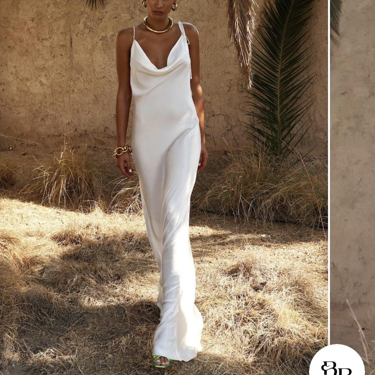 Rat & Boa Women's White Dress Depop