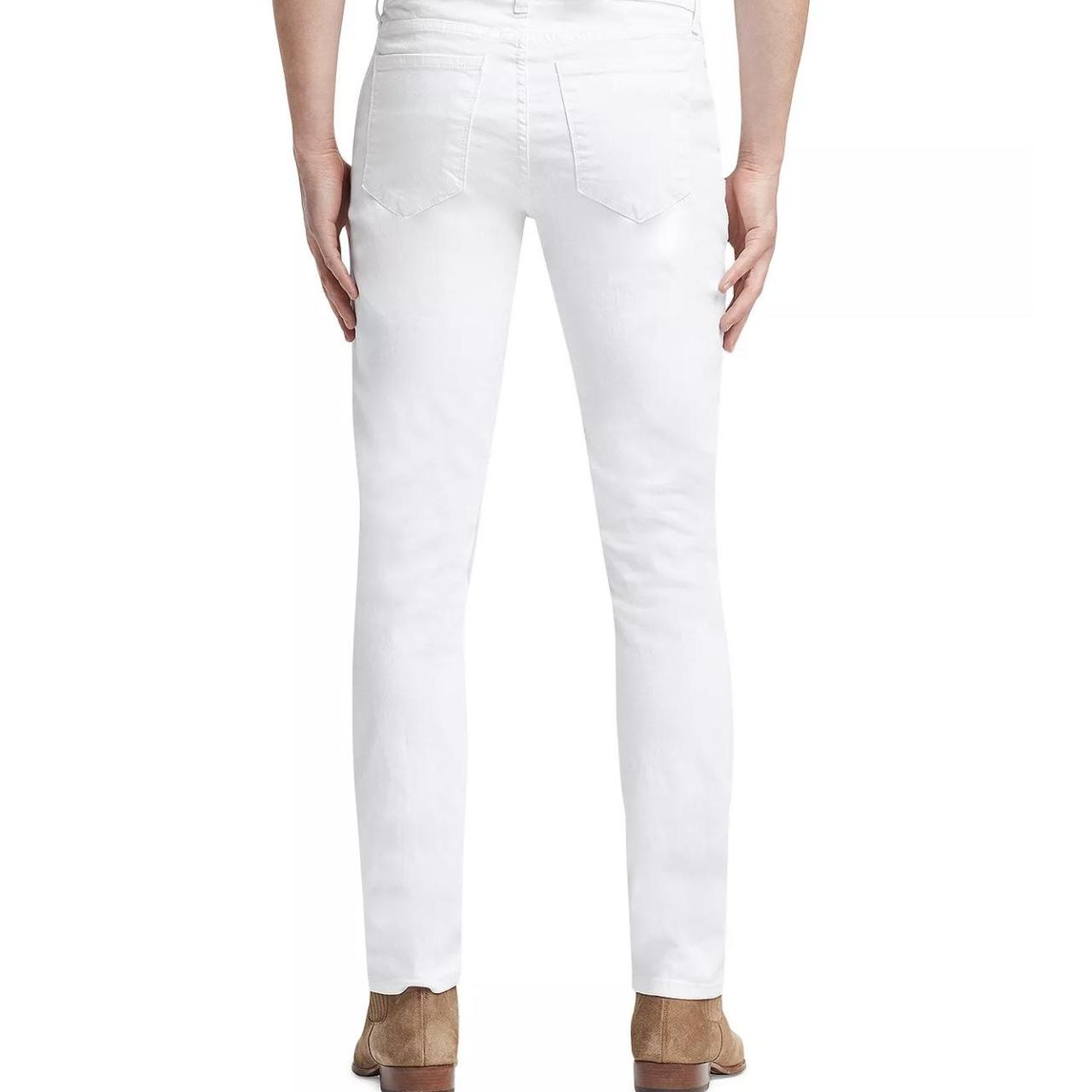 $228 Monfrere Men White Cotton USA Slim Fit Straight... - Depop