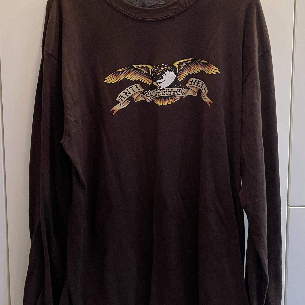 ANTI-HERO EAGLE LONG SLEEVE BROWN #antihero... - Depop