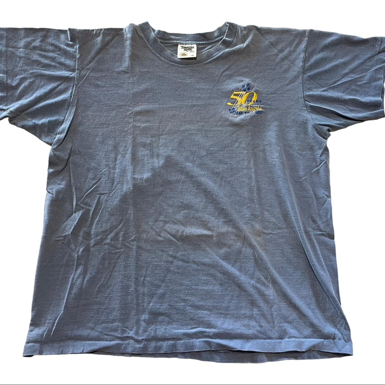 Vintage 1986 Blue Angels T-shirt. Nice fade and color - Depop