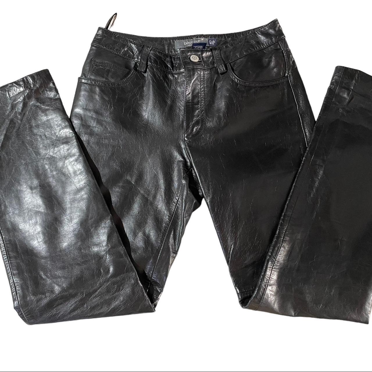 Gap Leather Pants Bootcut Size 2 - Depop