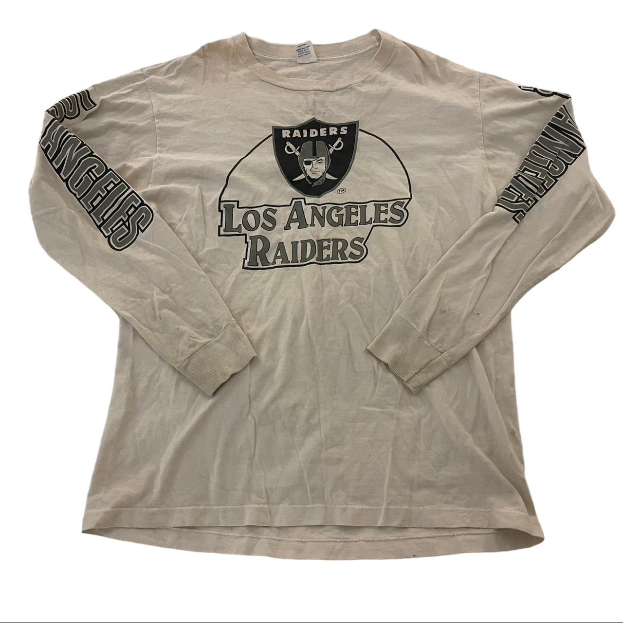 Vintage Logo 7 Los Angeles Raiders Long Sleeve... - Depop