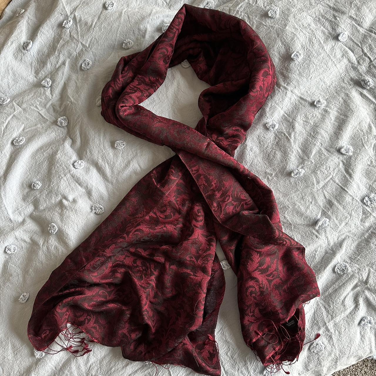 Burgundy and black store scarf