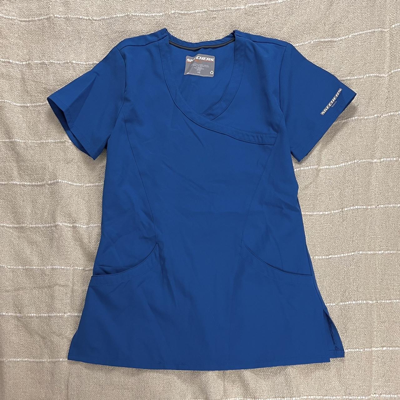 Sketchers royal blue scrub top. Used many times but... - Depop