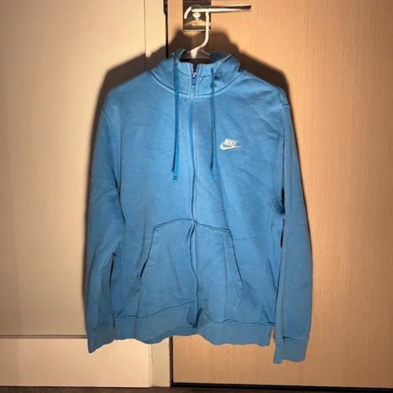 nike blue hoodie zip up