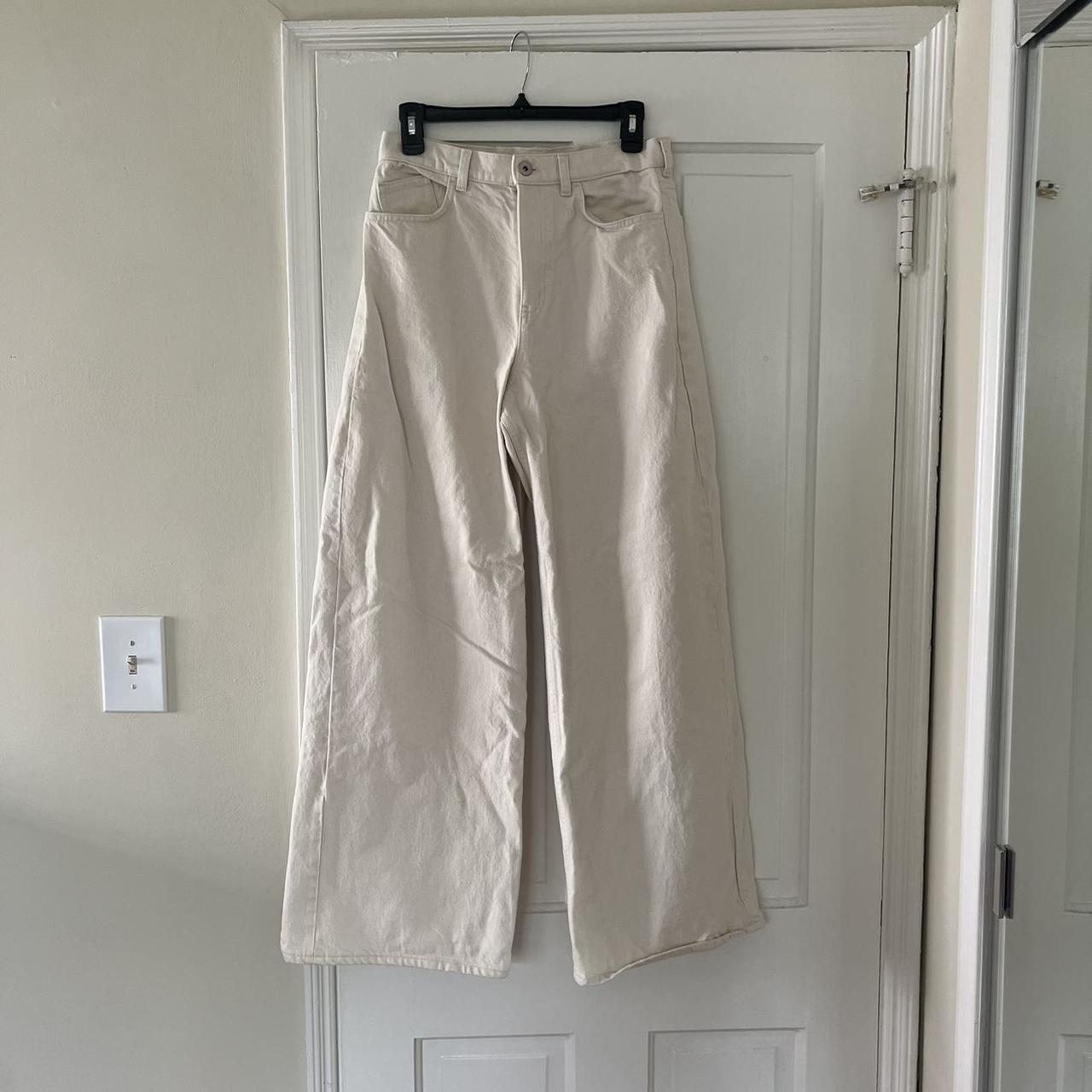 COS Women's Cream and White Jeans