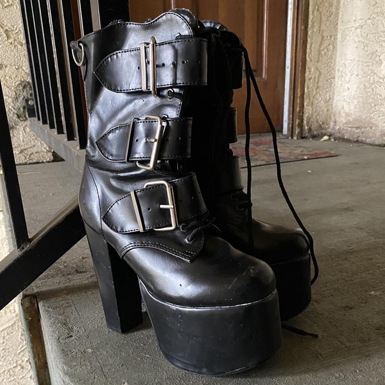Demonia Torment-703 black platform boots! They have... - Depop