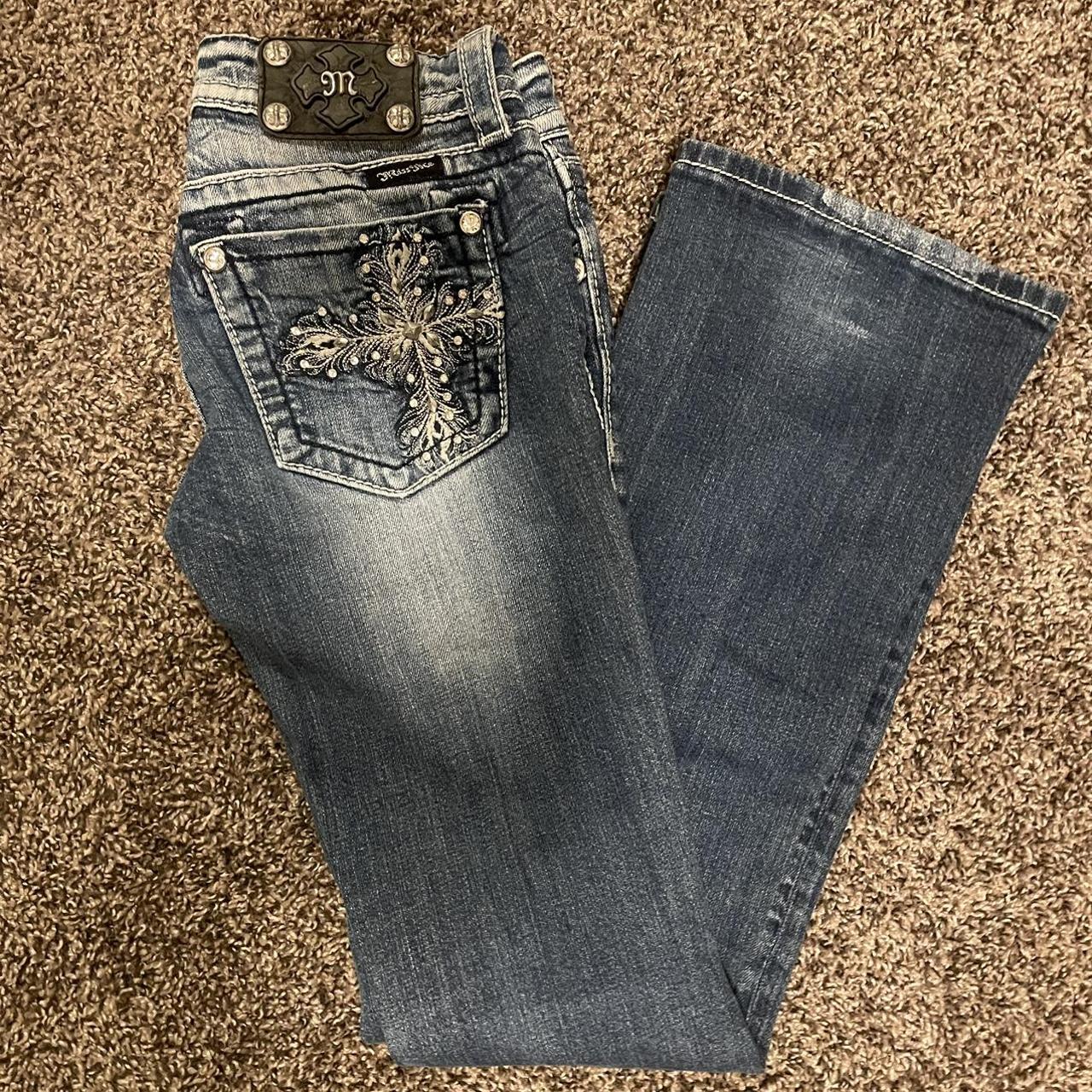Y2K Miss Me low rise jeans/size 25 Tiny stain on... - Depop