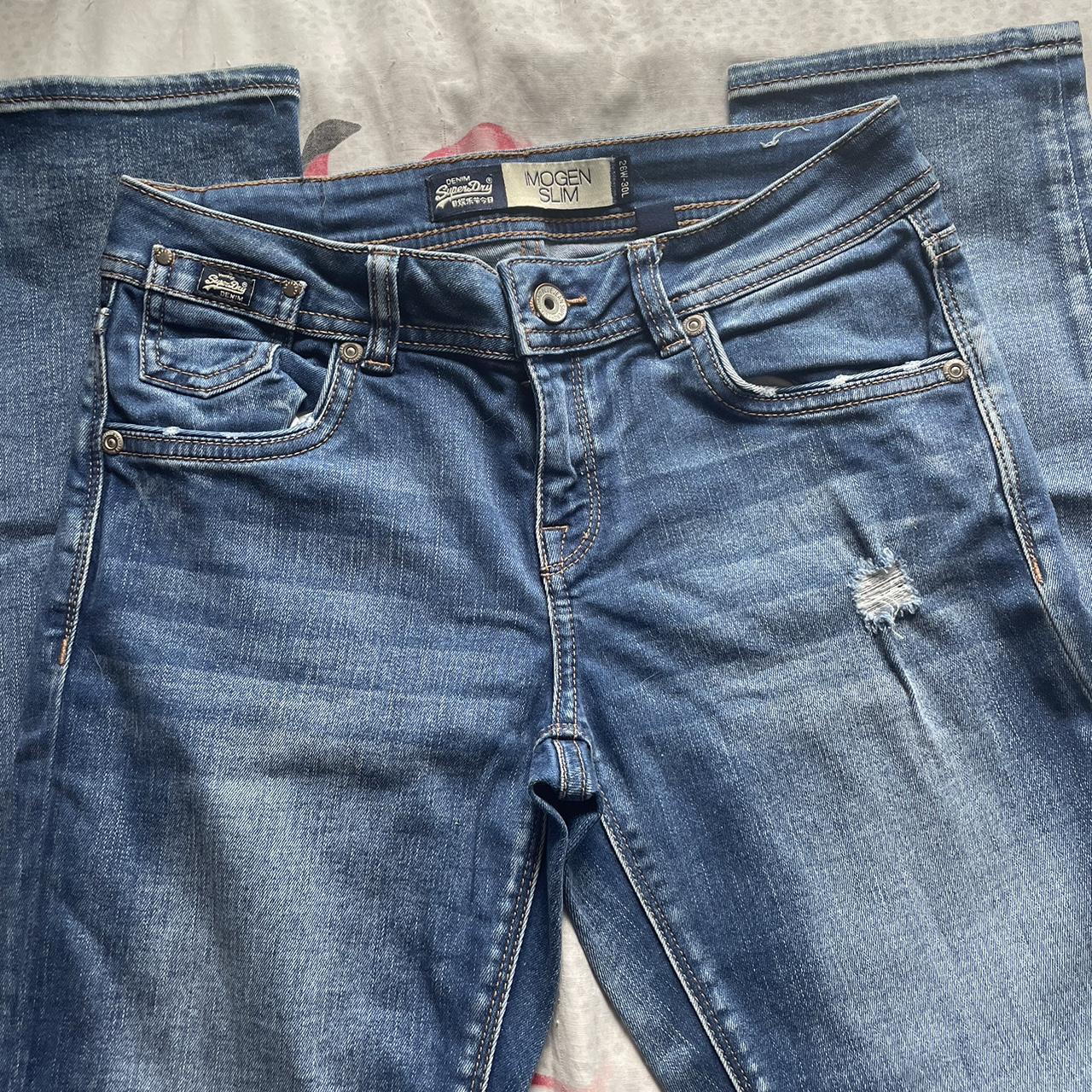 SUPERDRY mogen denim ripped jeans!! 26w 30l (size... - Depop