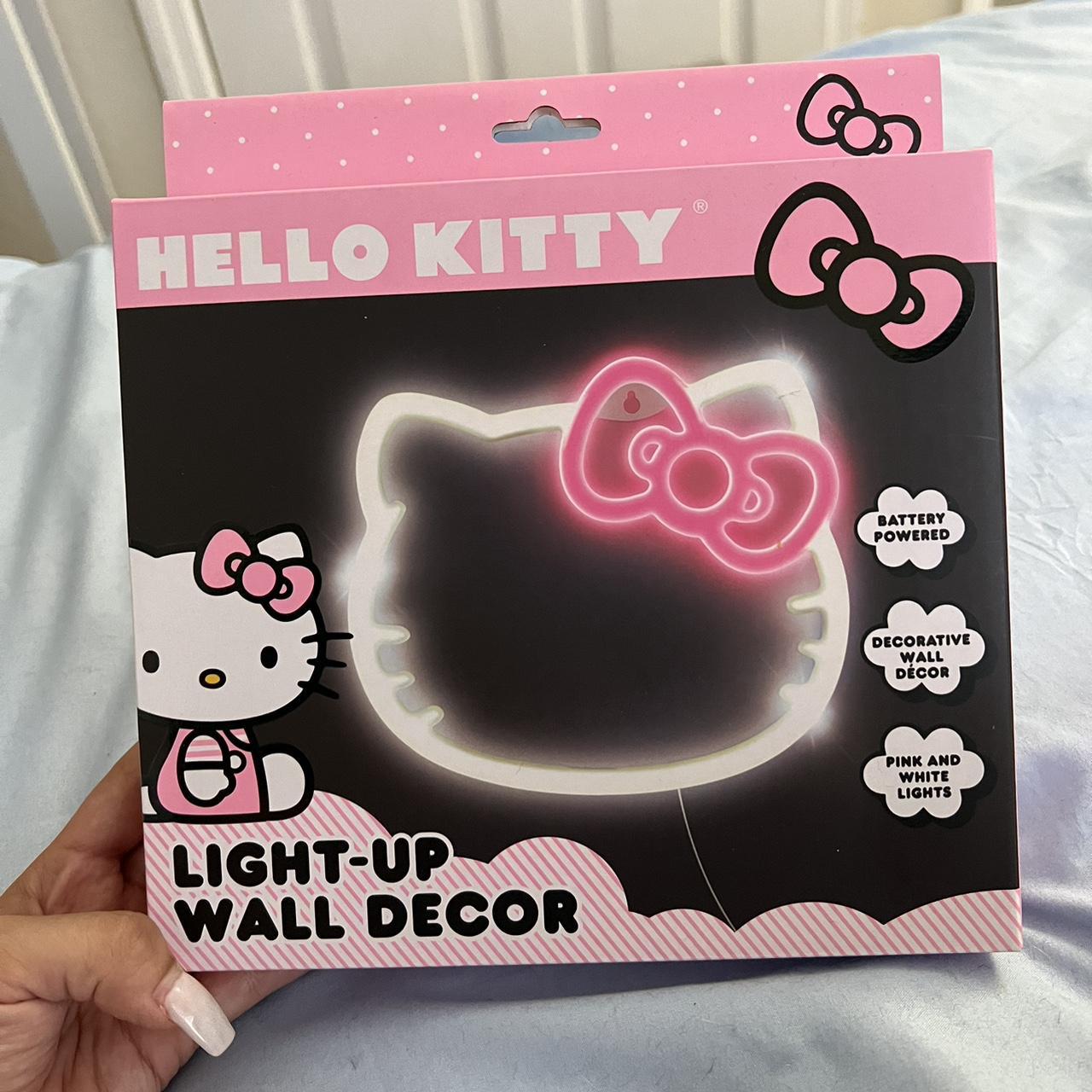 small hello kitty light up wall decor 🤍🩷 brand new,... - Depop