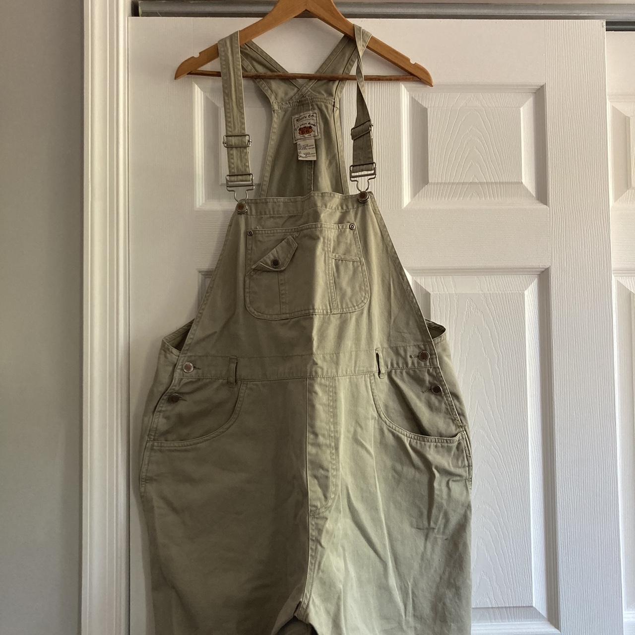 Route 66 Women's Khaki Dungareesoveralls Depop