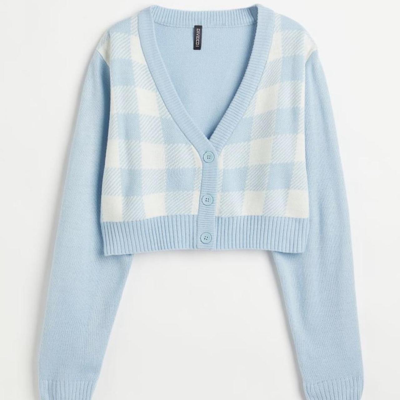 Light blue outlet short sleeve cardigan