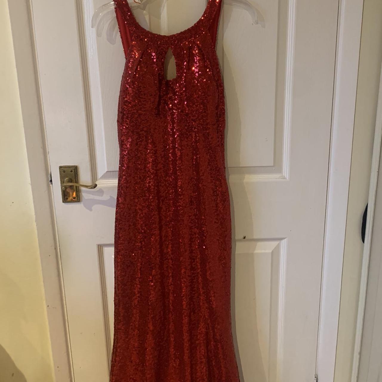 Red sequin prom / evening dress worn once would fit... - Depop