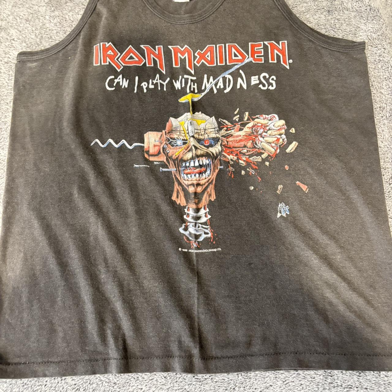 Men's Tank top - Black/Grey - M – Vintage 80s Iro… - image 1