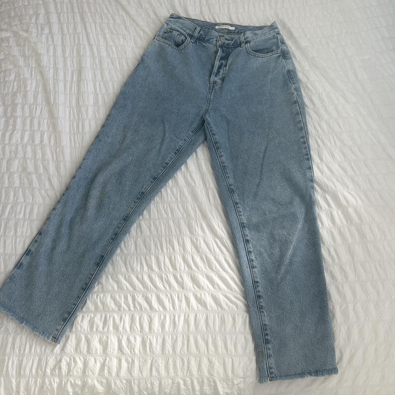 PacSun High Rise Straight Leg Jeans Light... - Depop