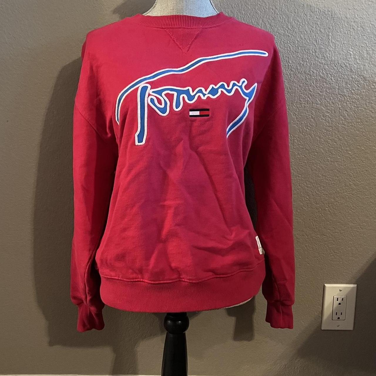 Hot pink tommy hilfiger outlet sweatshirt