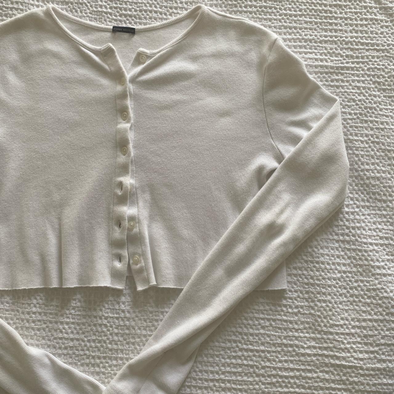 Brandy Melville Women's White Cardigan | Depop