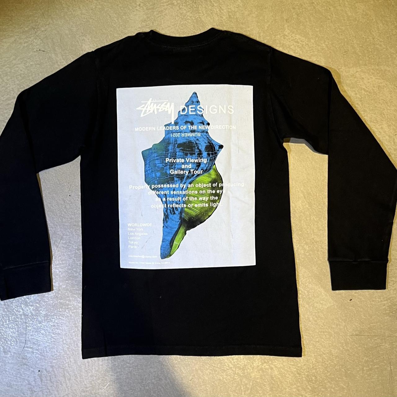 Stussy longsleeve black graphic tee. Rarehard to... Depop