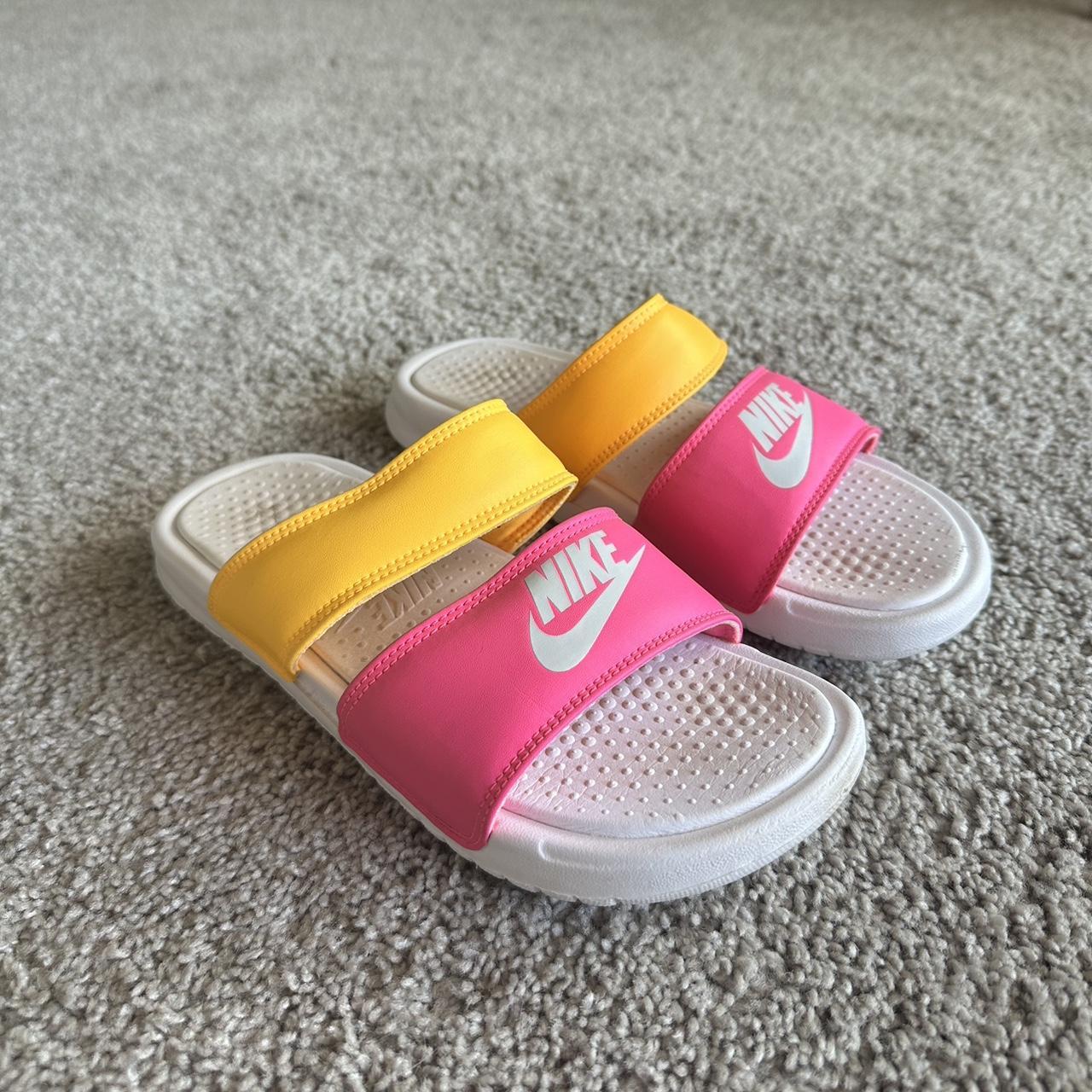 size 8 Nike slides. worn only a few times. Good