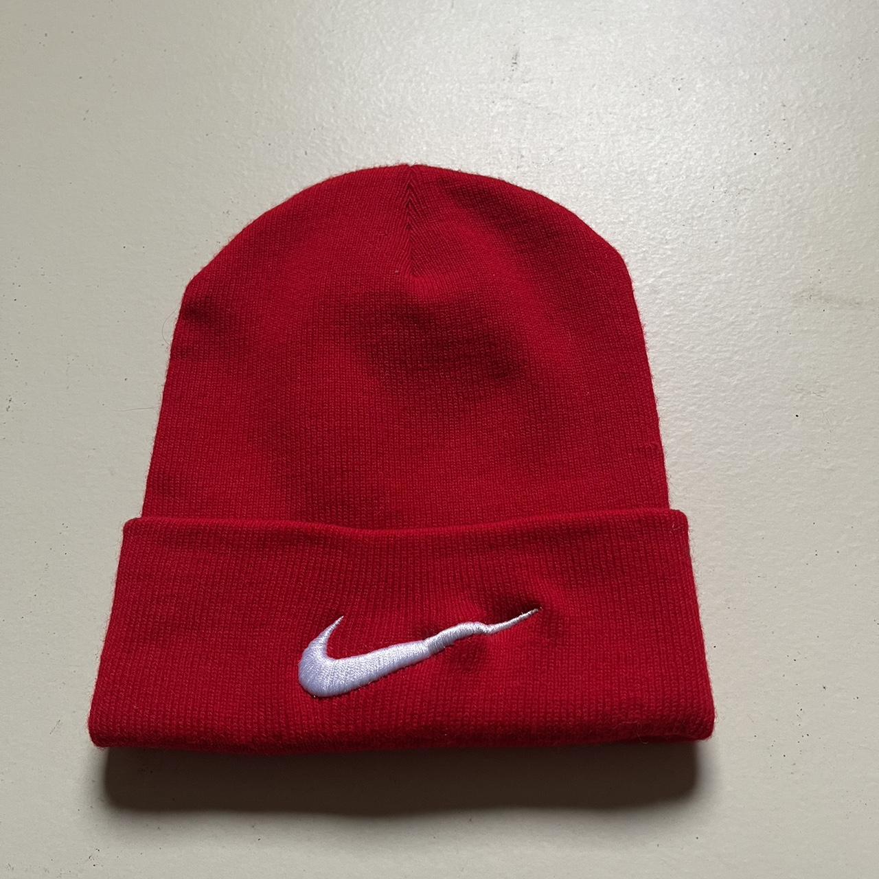 Nike Beanie Color:Red 100% Acrylic #Nike #RedBeanie - Depop