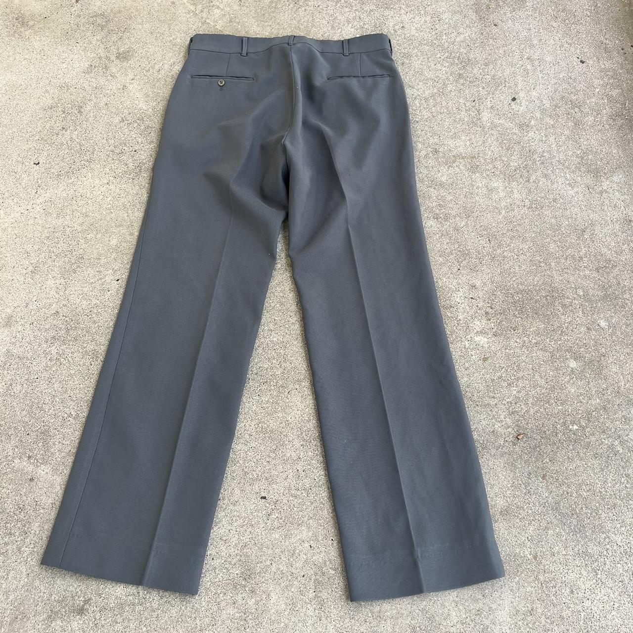 Vintage Polyester Flare Pants🔥🔥 Size 36, grey/green... - Depop