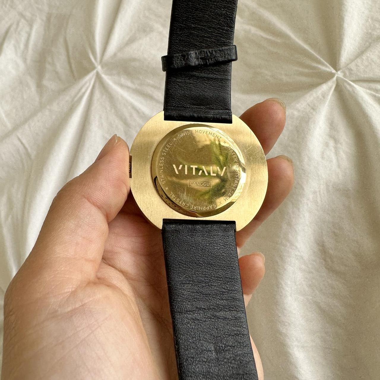 Vitaly Men's Black and Gold Watch (4)