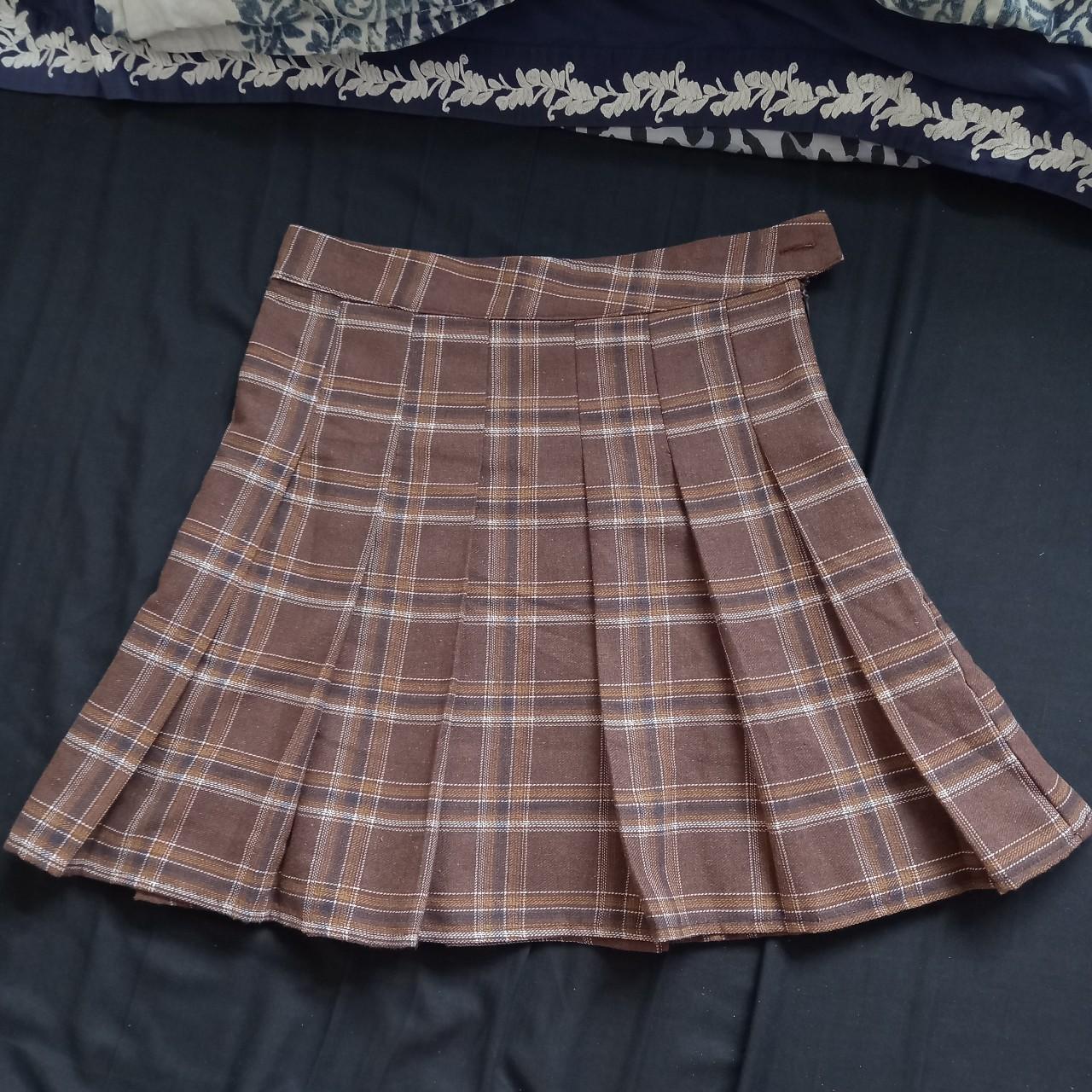 SHEIN Women's Brown Skirt Depop