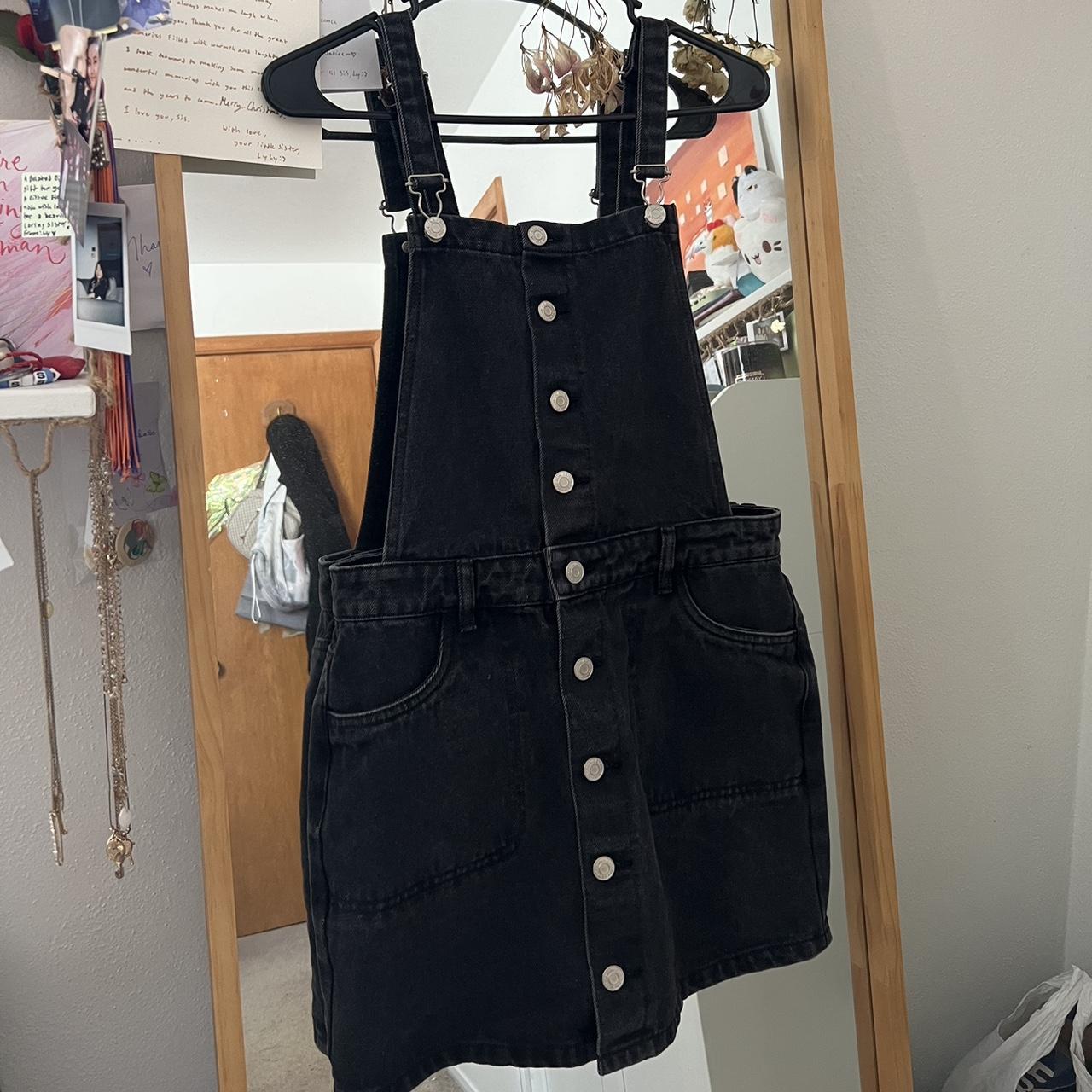 Tween Girl Slant Pocket Split Hem Denim Overall Dress | SHEIN EUR