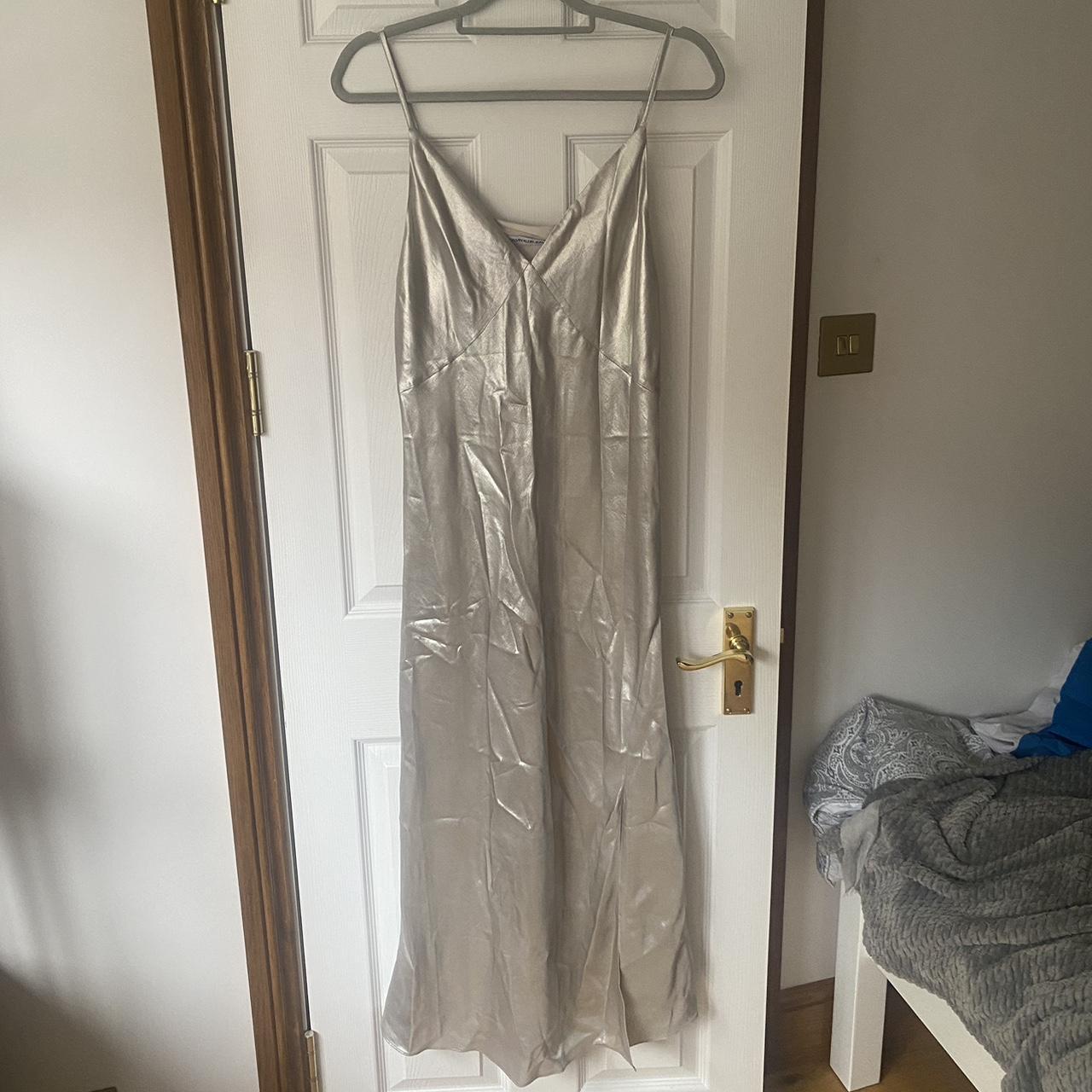 Silver calvin klein dress online