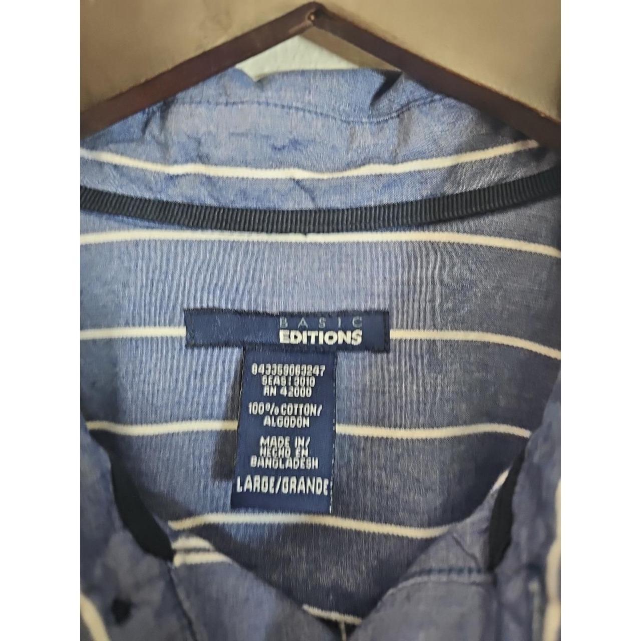 Basic Editions Men's Shirt - Blue - L – Basic Edi… - image 2