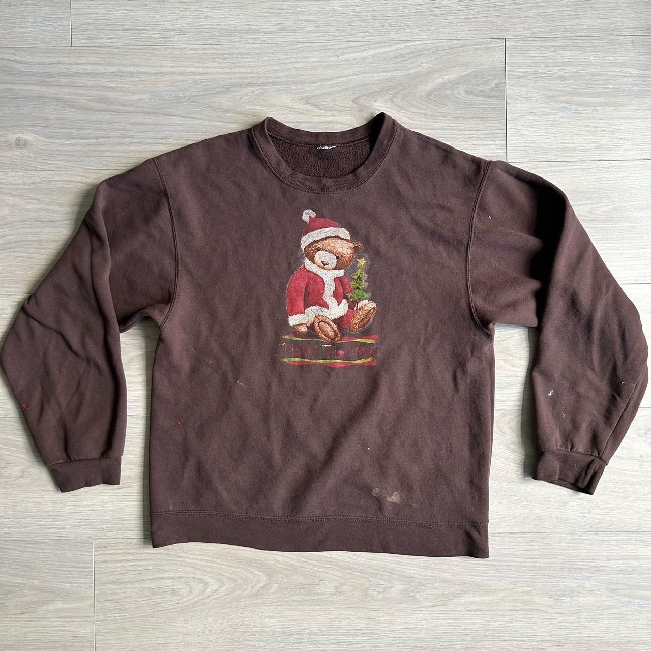 Oversized Brown Teddy Bear Christmas... - Depop