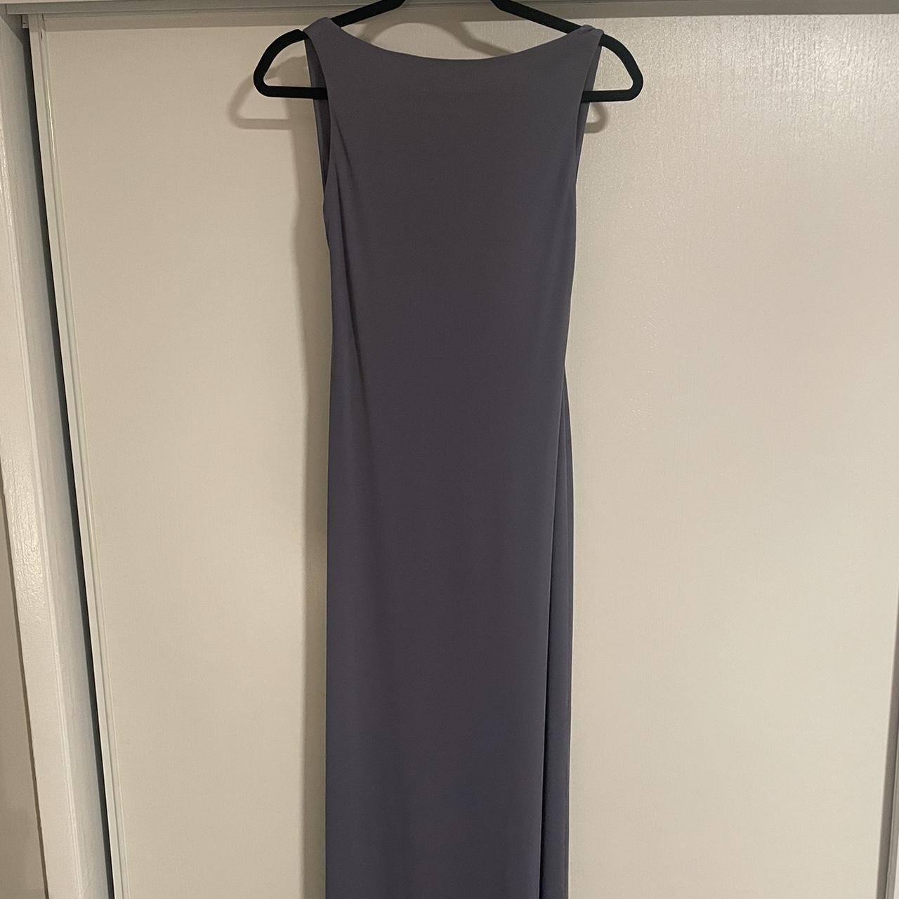 Backless grey purple vintage gown. Thrifted it a... - Depop