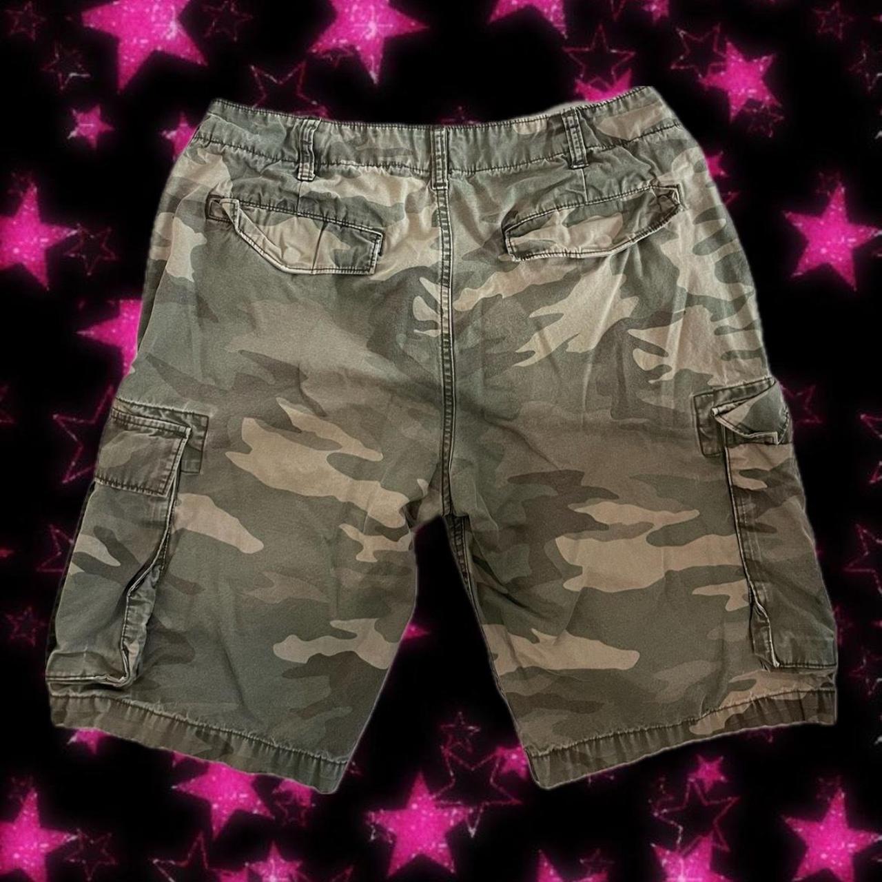 camouflage jorts with oversized dad fit and no... - Depop