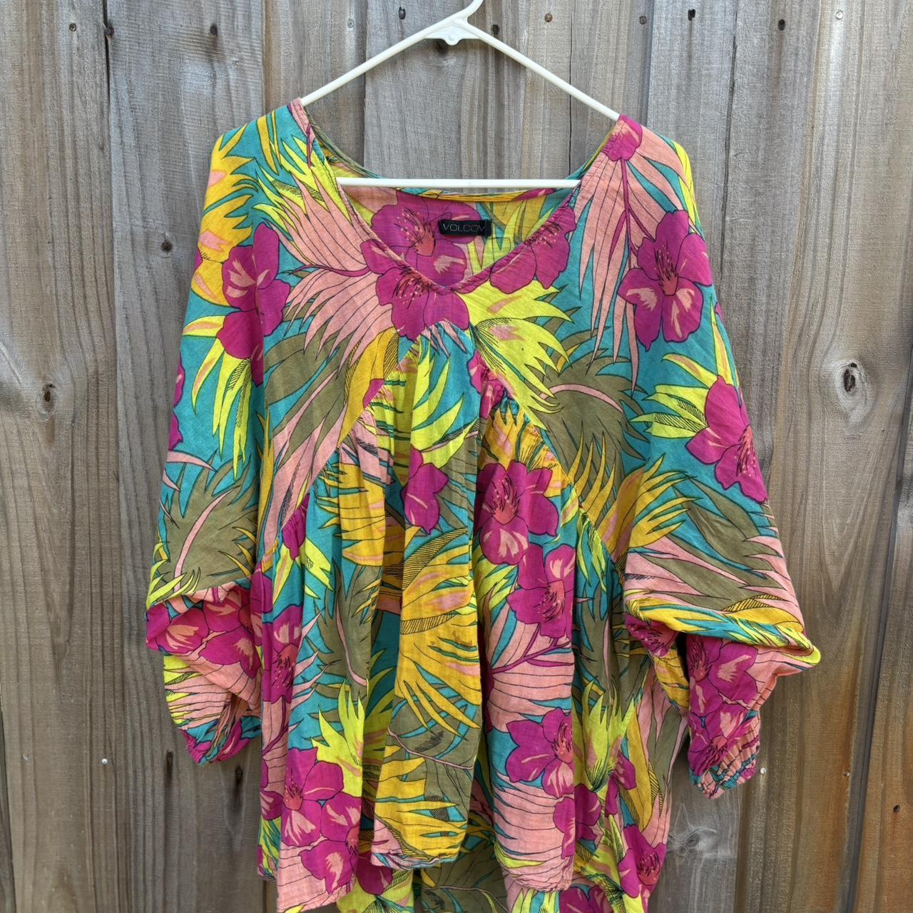 Volcom Women's Blouse - Multi - L – VOLCOM floral… - image 1