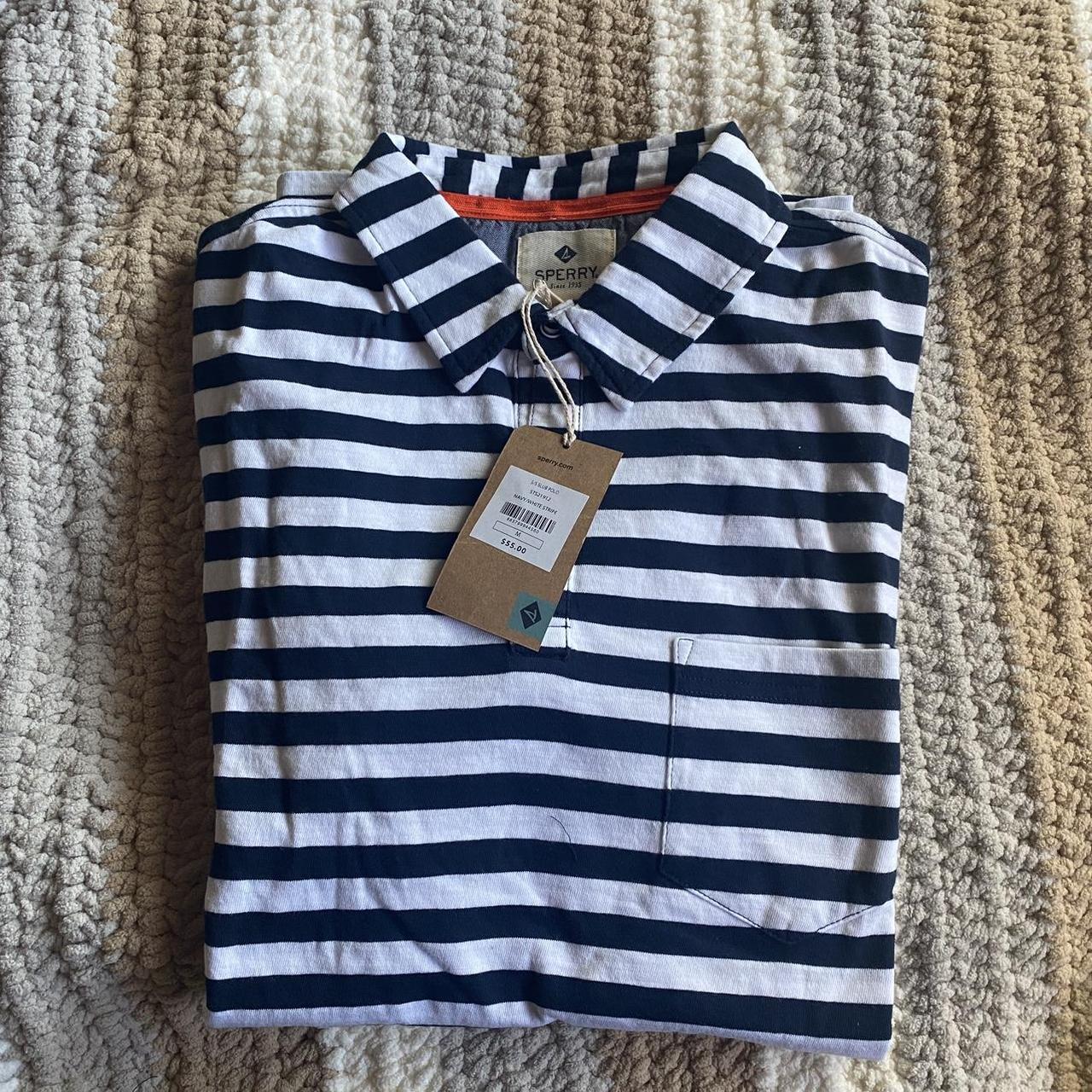 Sperry Men's Navy and White T-shirt