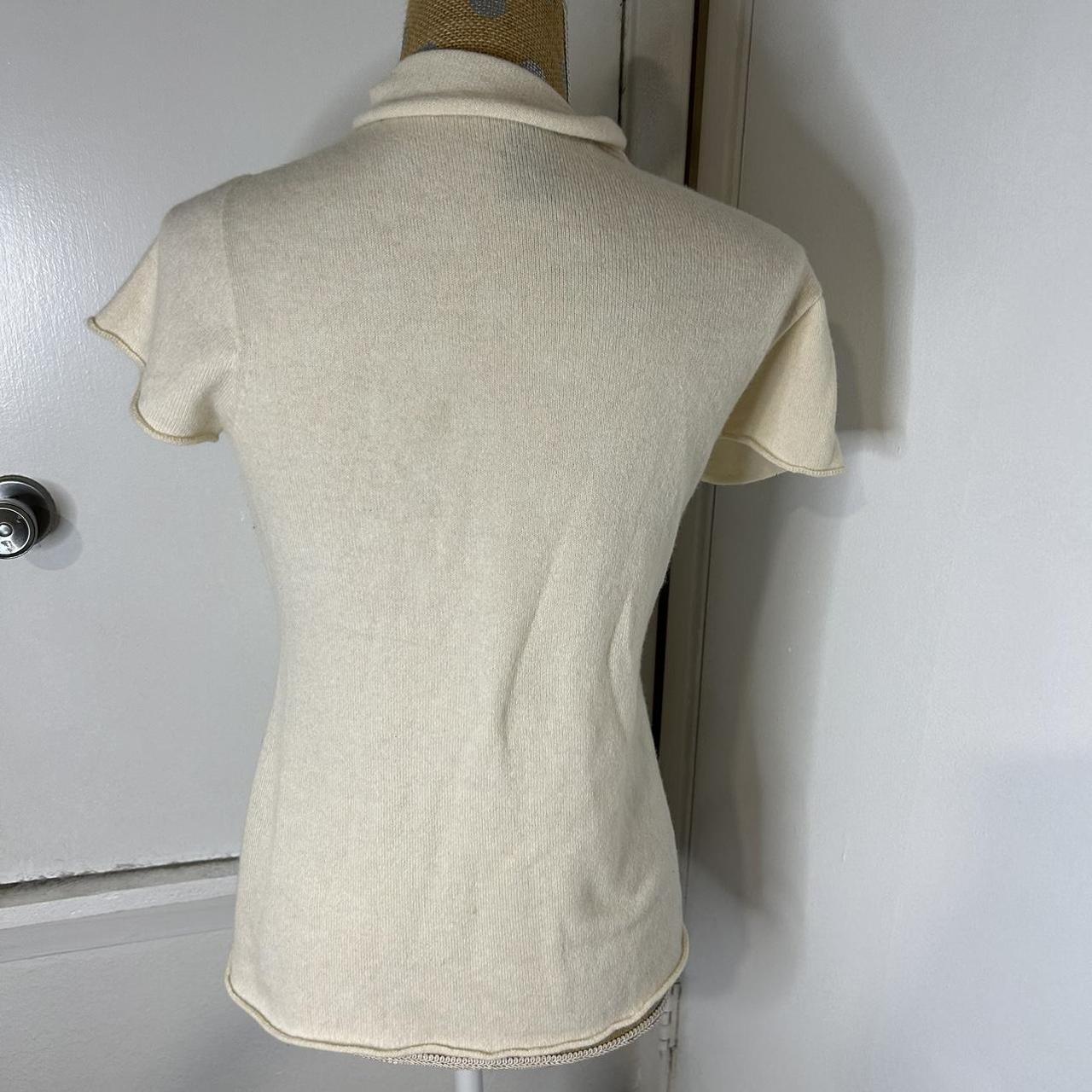 adorable vintage Ralph Lauren y2k white cashmere... - Depop