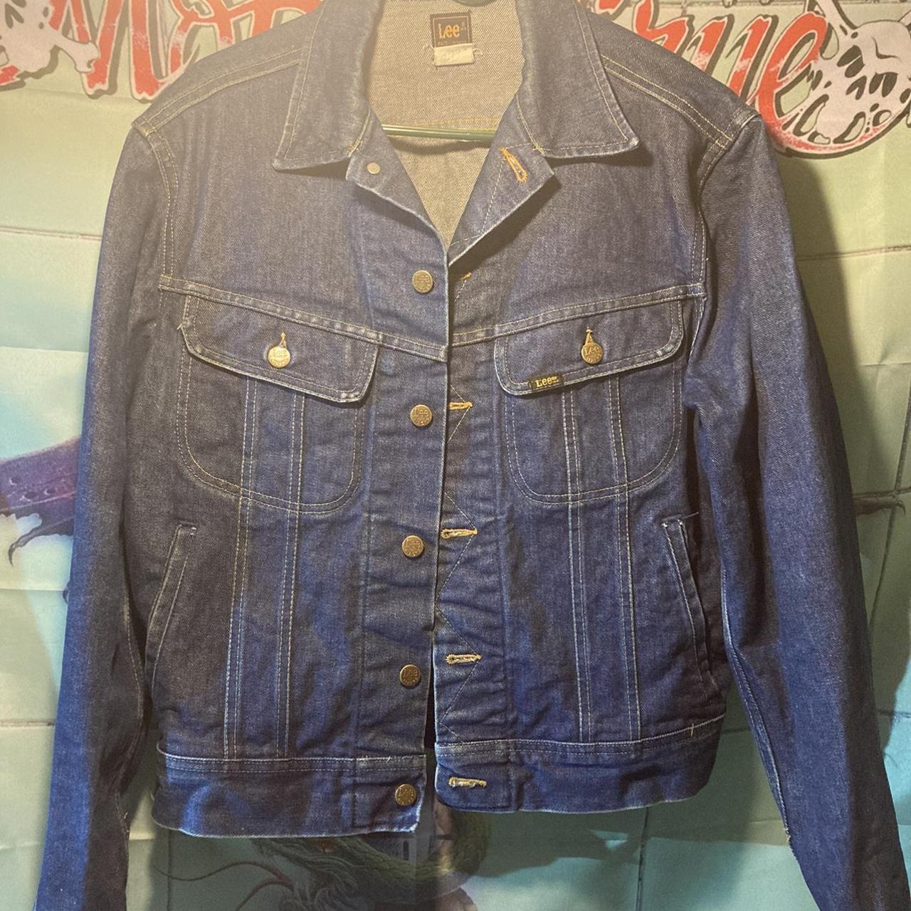 Vintage lees denim jacket size 42 long (Large) In... - Depop