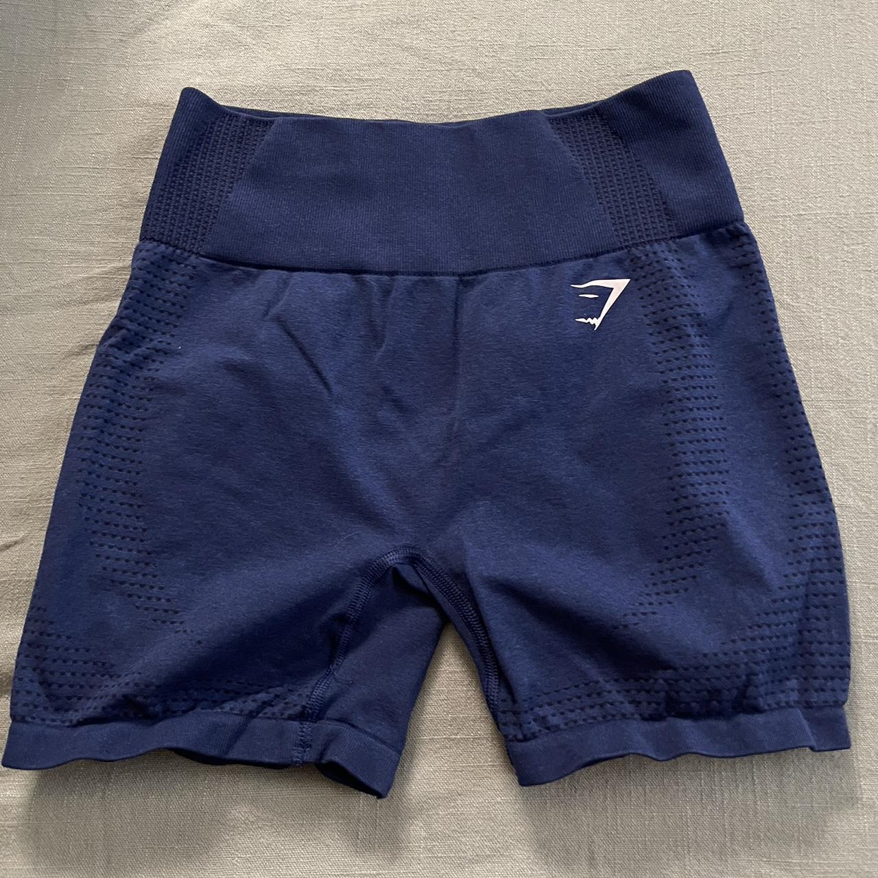 Gymshark Vital Seamless Shorts Blue Marl Size M Depop