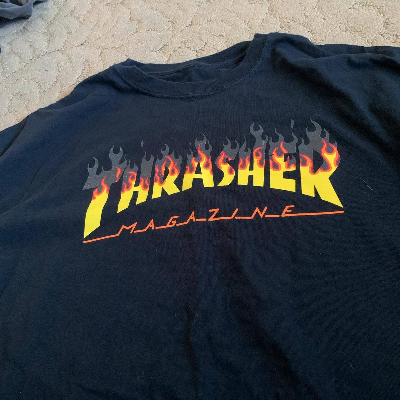 Thrasher BBQ Flame Shirt no size tag but is an XL