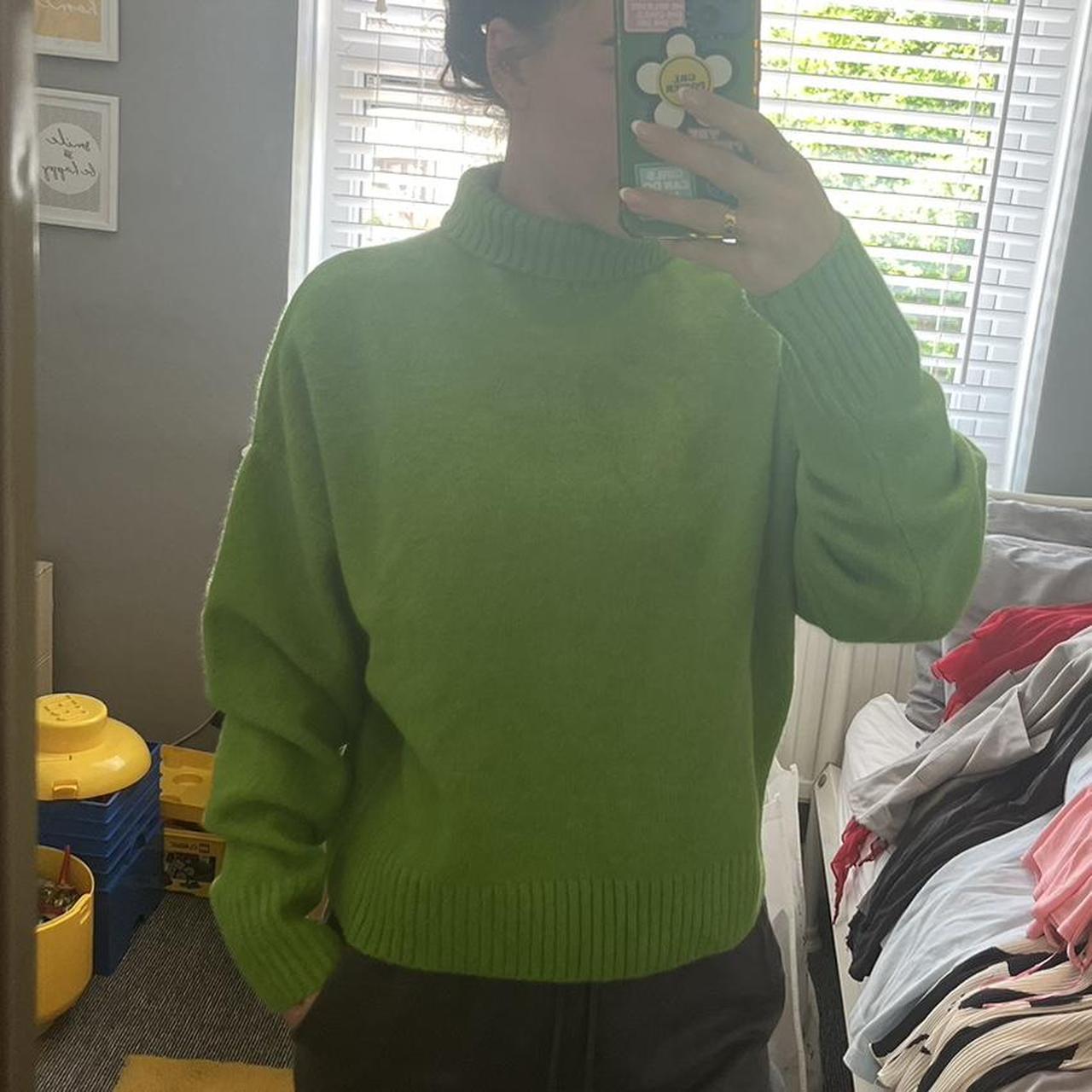 Neon Green Sweater Green Turtleneck Zara Green Sweater Zara Ladies - Main Image