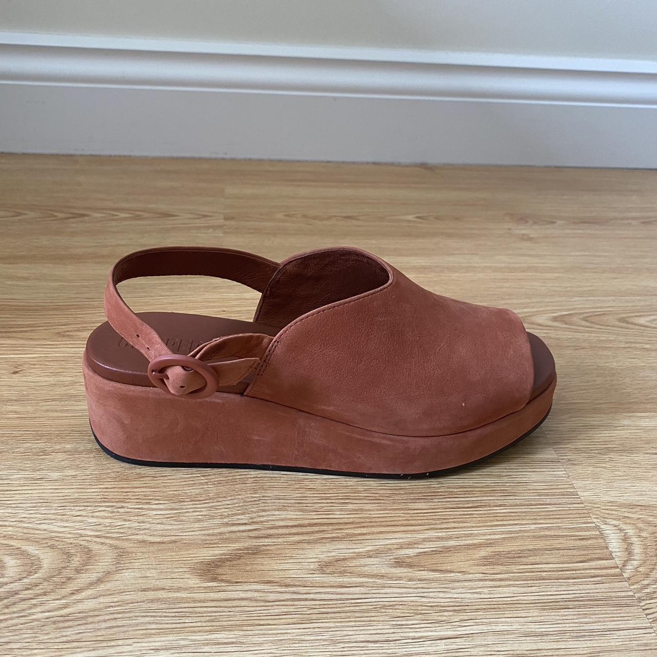 camper orange sandals