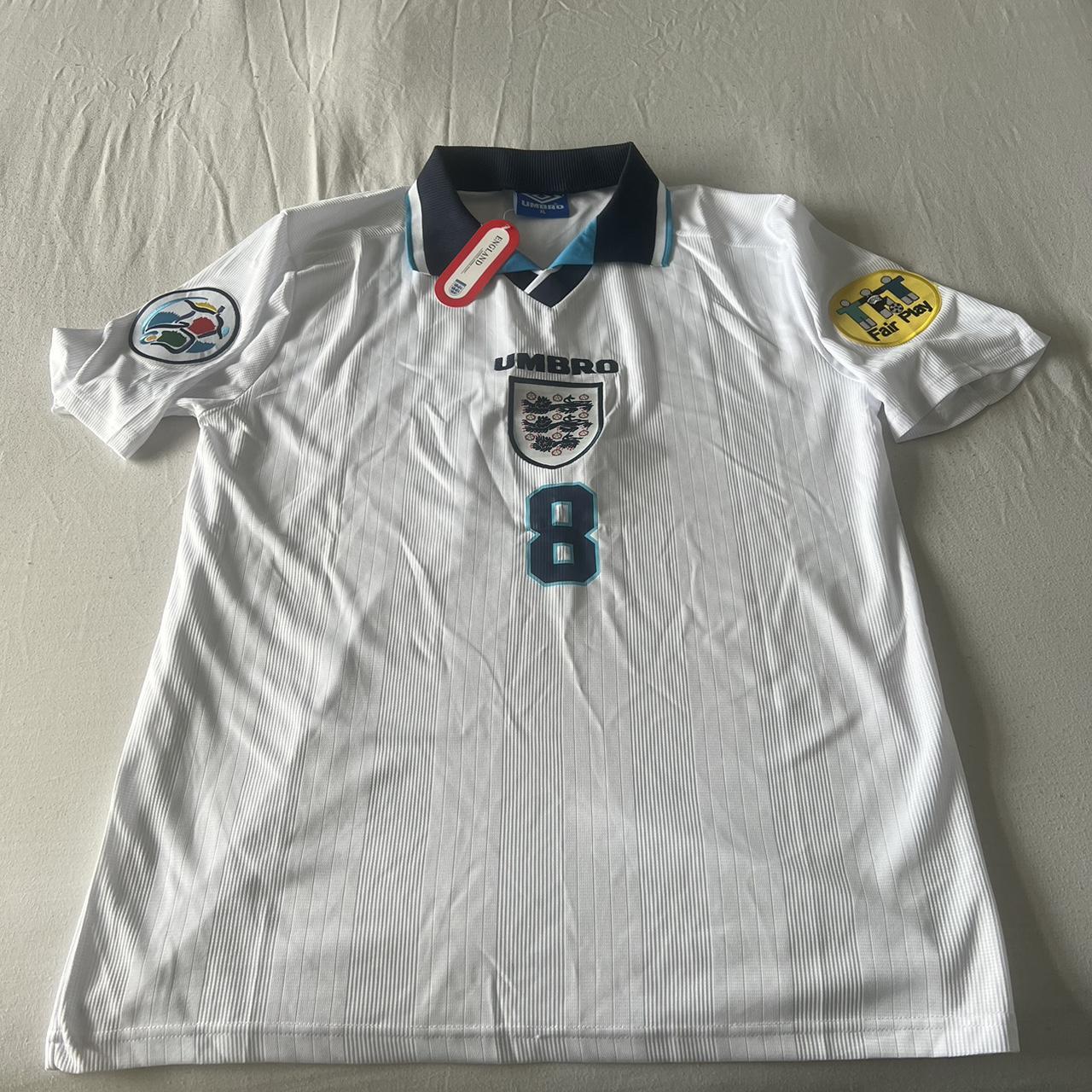 England 96 Paul Gascoigne shirt - Depop