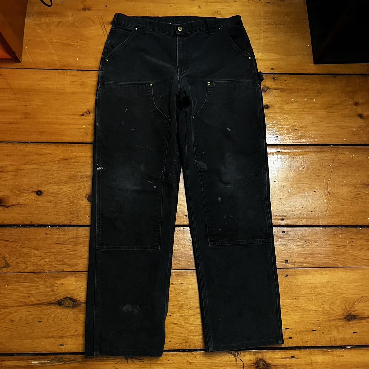 Carhartt Men's Black Jeans Depop