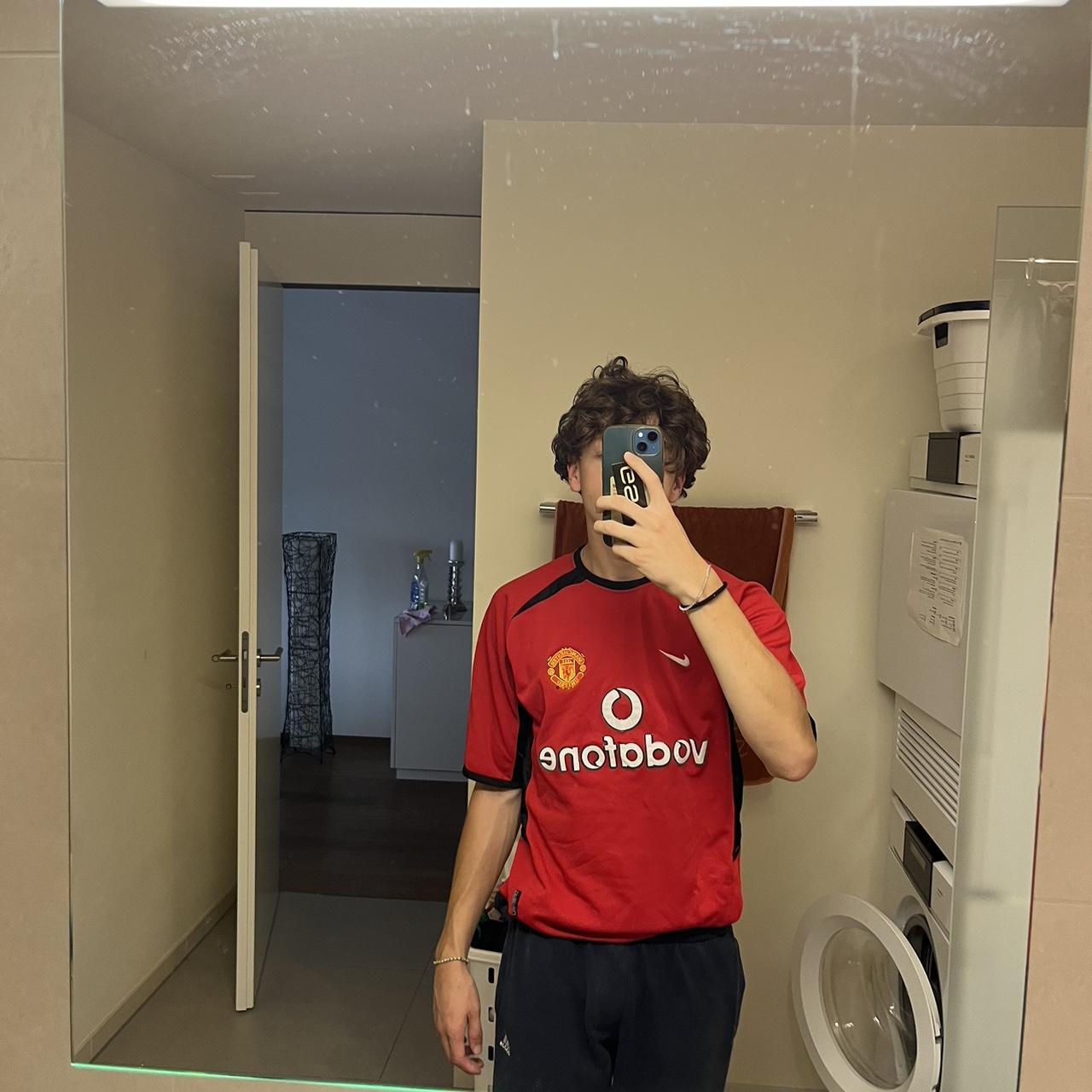 Manchester United Vintage Football Kit Fits like... - Depop