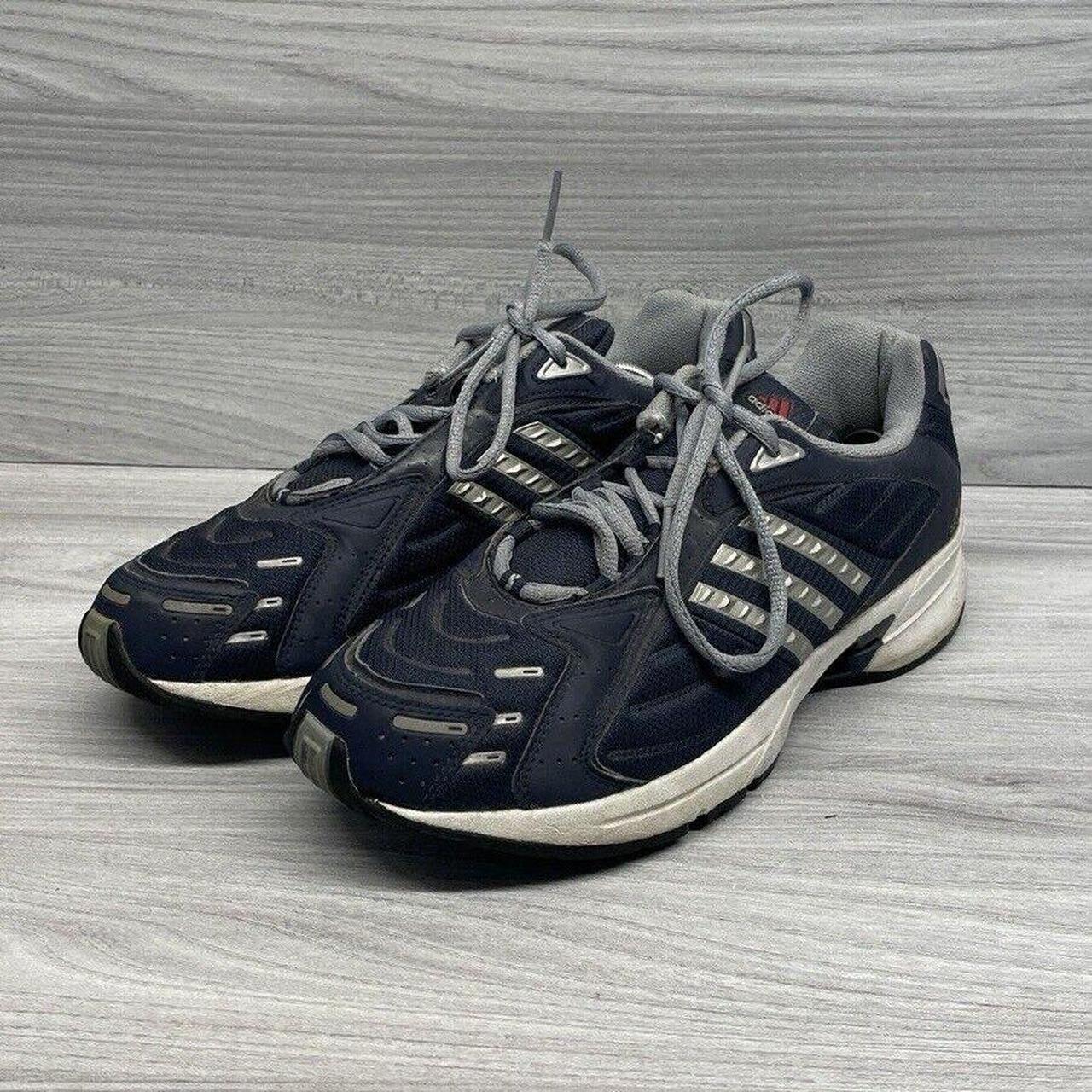 Vintage Adidas Running Shoes UK9 Navy Dad Shoes. Depop