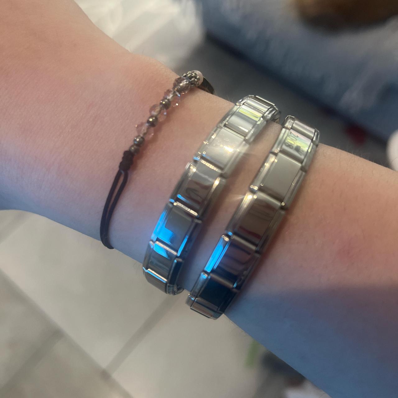 18 Link Italian style charm bracelet 🇮🇹♥️ removable... Depop